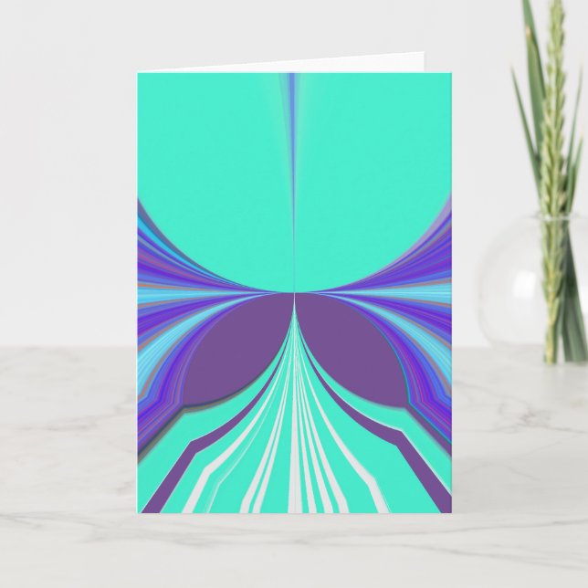 Beautiful amazing Purple Cyan motif Pattern Design Card (Front)