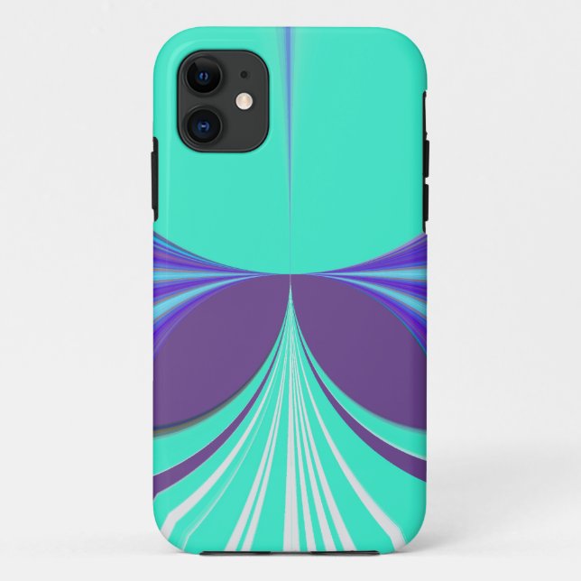 Beautiful amazing Purple Cyan motif Pattern Design Case-Mate iPhone Case (Back)