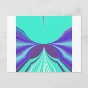 Beautiful amazing Purple Cyan motif Pattern Design Postcard