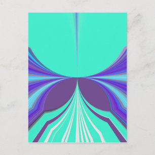 Beautiful amazing Purple Cyan motif Pattern Design Postcard