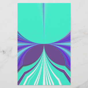 Beautiful amazing Purple Cyan motif Pattern Design Stationery