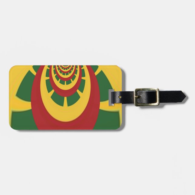 Beautiful Amazing Rasta Colours Art Print Luggage Tag (Front Horizontal)