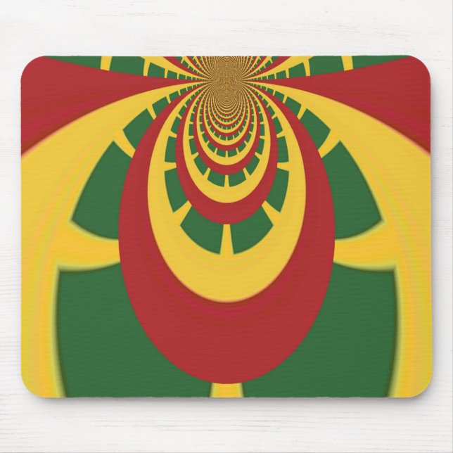 Beautiful Amazing Rasta Colours Art Print Mouse Mat (Front)