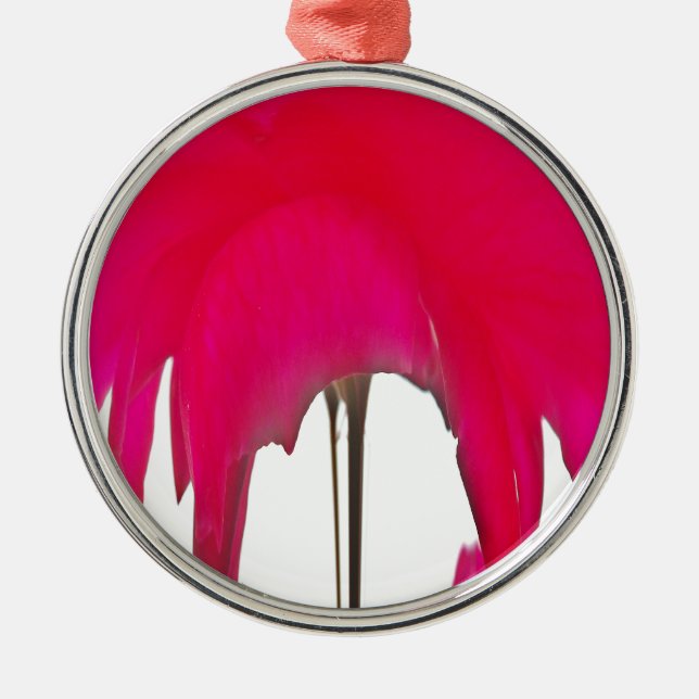 Beautiful amazing Red rose under the white sky Metal Tree Decoration (Front)