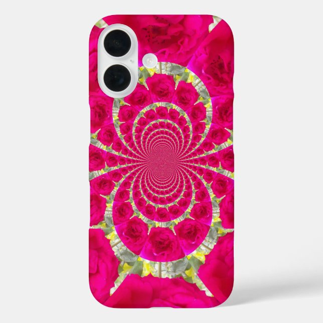 Beautiful Amazing Red Roses Kaleidoscope Pattern Case-Mate iPhone Case (Back)