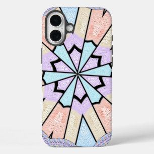 Beautiful Amazing Soft Pastel Geometric Art Print iPhone 16 Plus Case