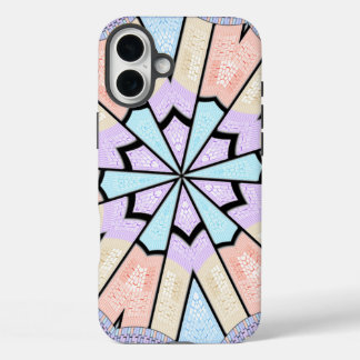 Beautiful Amazing Soft Pastel Geometric Art Print iPhone 16 Plus Case