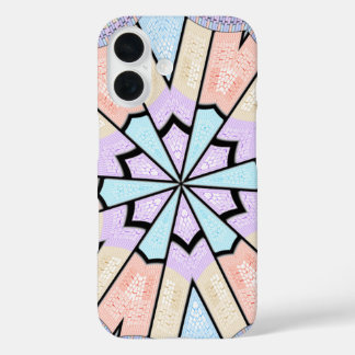 Beautiful Amazing Soft Pastel Geometric Art Print iPhone 16 Case