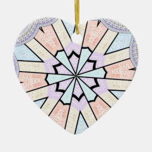 Beautiful Amazing Soft Pastel Geometric Art Print Ceramic Tree Decoration