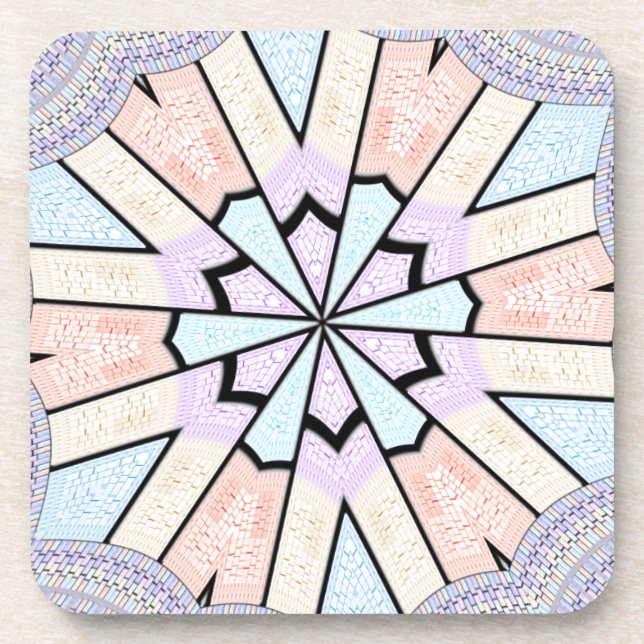 Beautiful Amazing Soft Pastel Geometric Art Print Coaster (Front)