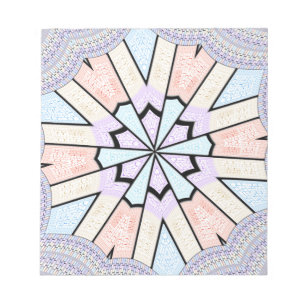 Beautiful Amazing Soft Pastel Geometric Art Print Notepad