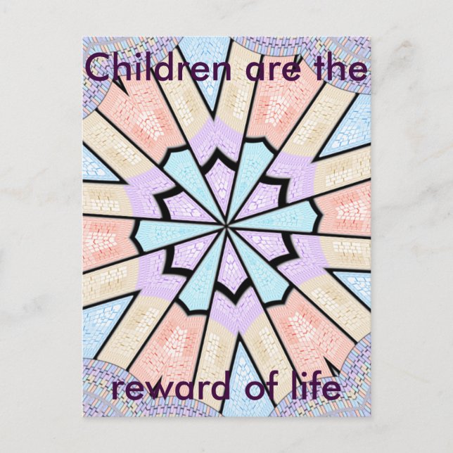 Beautiful Amazing Soft Pastel Geometric Art Print Postcard (Front)