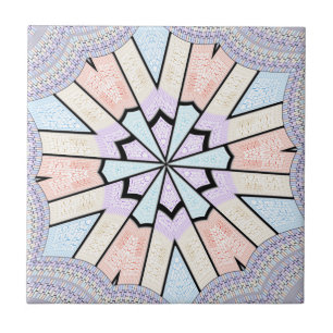 Beautiful Amazing Soft Pastel Geometric Art Print Tile