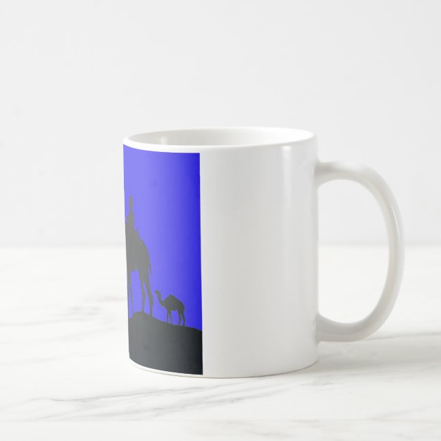 Beautiful Amazing Sunset Camel Safari Art Print Coffee Mug (Right)