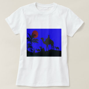 Beautiful Amazing Sunset Camel Safari Art Print T-Shirt