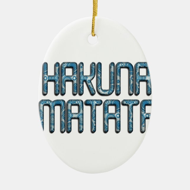 Beautiful amazing swahili text quote design ceramic tree decoration (Front)