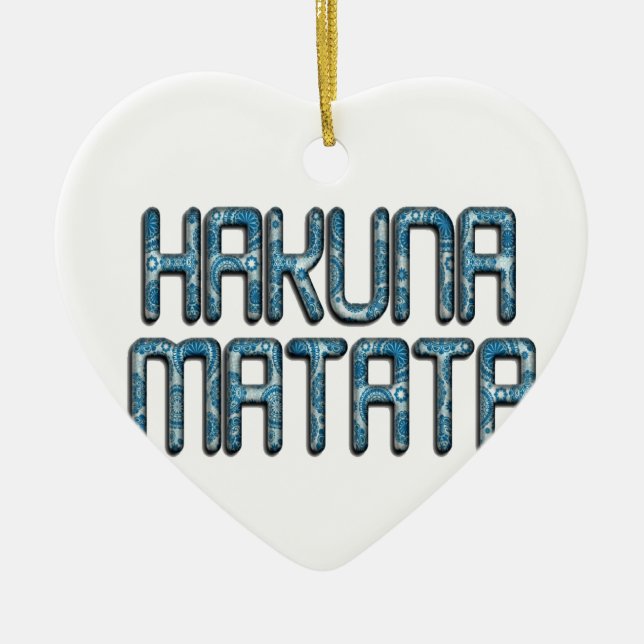 Beautiful amazing swahili text quote design ceramic tree decoration (Front)