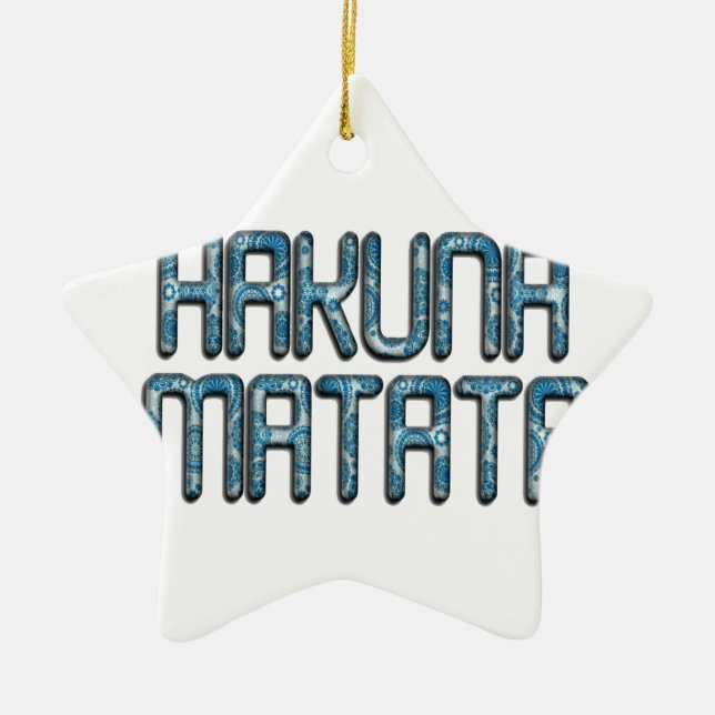 Beautiful amazing swahili text quote design ceramic tree decoration (Front)