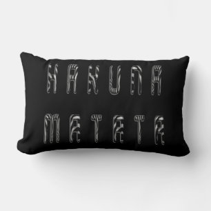 Beautiful amazing Swahili text quote design Lumbar Cushion