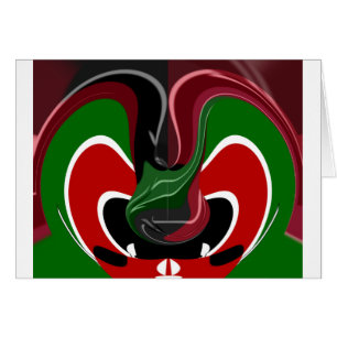 Beautiful Amazing Swirling Kenya Flag: Modern Art