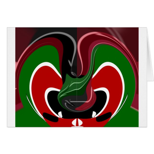 Beautiful Amazing Swirling Kenya Flag: Modern Art (Front Horizontal)