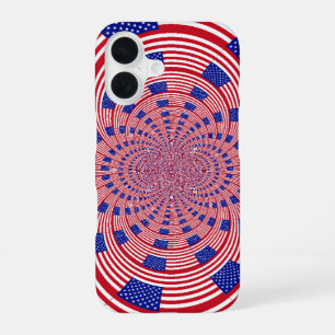 Beautiful Amazing United States Flag Kaleidoscop iPhone 16 Case