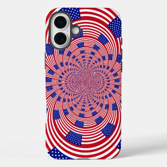 Beautiful Amazing United States Flag Kaleidoscope  Case-Mate iPhone Case (Back)