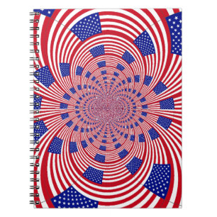 Beautiful Amazing United States Flag Kaleidoscope  Notebook