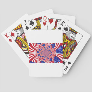 Beautiful Amazing United States Flag Kaleidoscope  Playing Cards