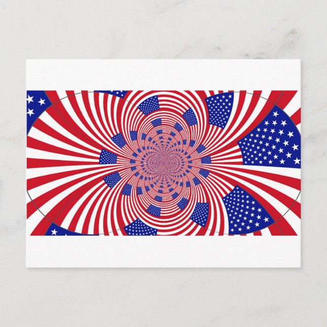 Beautiful Amazing United States Flag Kaleidoscope  Postcard (Front)