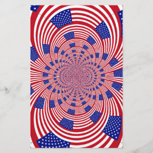 Beautiful Amazing United States Flag Kaleidoscope  Stationery