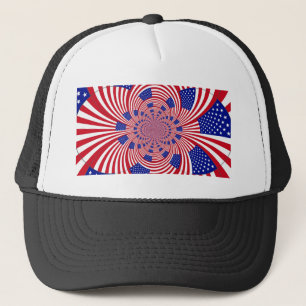 Beautiful Amazing United States Flag Kaleidoscope  Trucker Hat