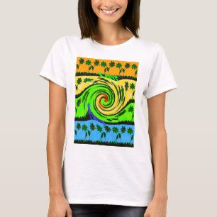 Beautiful Amazing Wavy Summer Wave Floral Colours T-Shirt