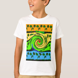 Beautiful Amazing Wavy Summer Wave Floral Colours T-Shirt