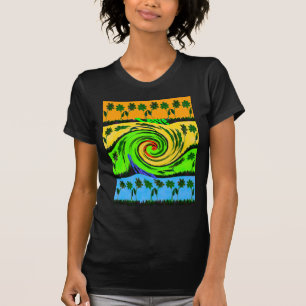 Beautiful Amazing Wavy Summer Wave Floral Colours T-Shirt