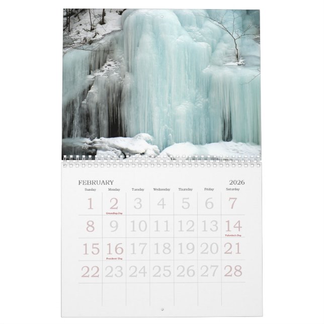 Beautiful America Landscapes Calendar (Feb 2026)