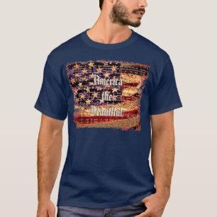 Beautiful America, Navy, Patriotic Men's T-Shirt