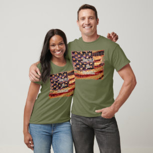 Beautiful America, Olive, Patriotic Men's T-Shirt