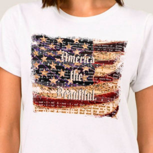 Beautiful America- Patriotic Women's T-Shirt