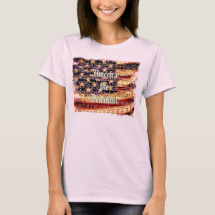 Beautiful America, Pink, Patriotic Women's T-Shirt