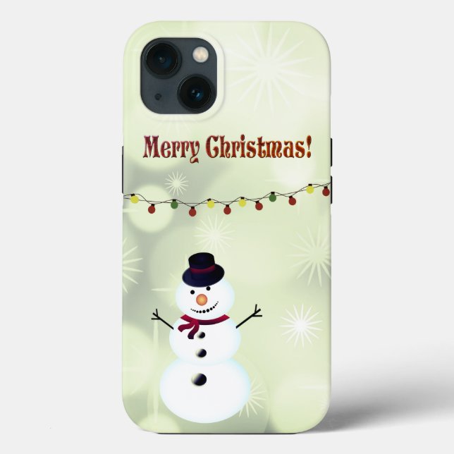Beautiful, Amezing Christmas Snowman  Case-Mate iP iPhone Case (Back)
