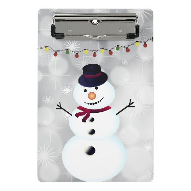 Beautiful, Amezing Christmas Snowman Mini Clipboard (Front)