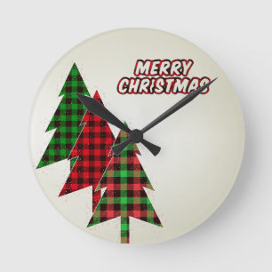 Beautiful, Amezing Christmas Tree Round Clock