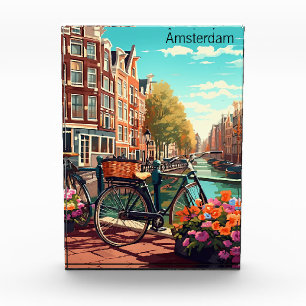 Beautiful Amsterdam Netherlands Canal City Photo Block