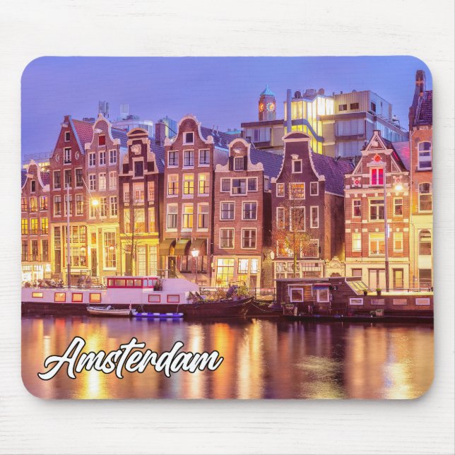 Beautiful Amsterdam, Netherlands Mouse Mat (Front)