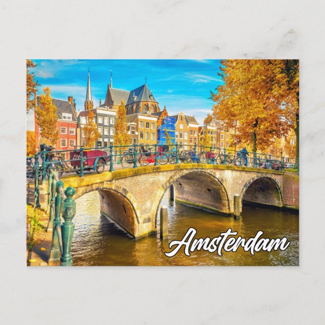 Beautiful Amsterdam, Netherlands Postcard (Front)