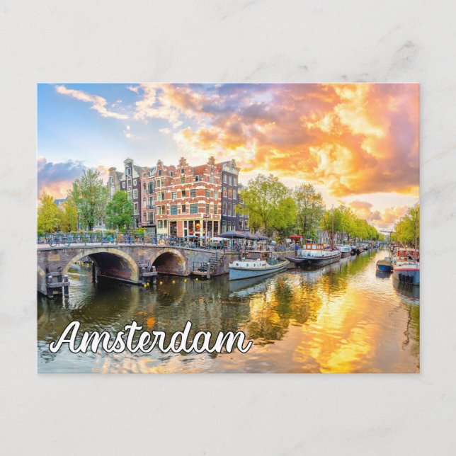 Beautiful Amsterdam, Netherlands Postcard (Front)