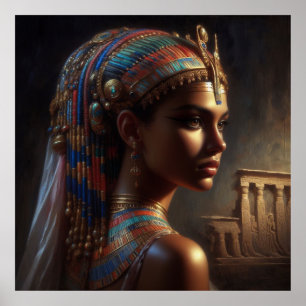Beautiful Ancient Egyptian Queen Portrait Poster