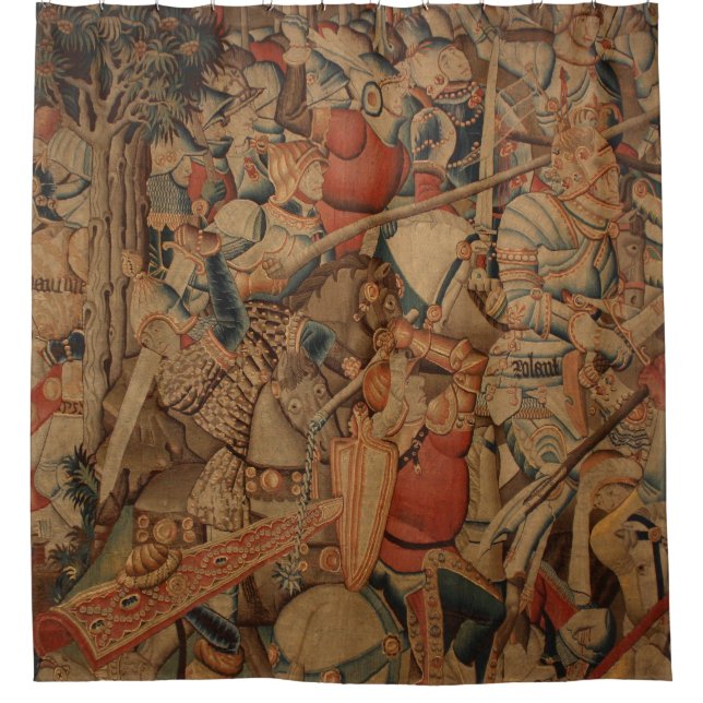 Beautiful Ancient Tapestry Artwork Shower Curtain (Front)