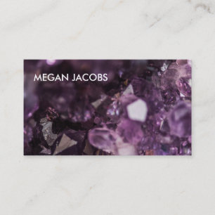 Beautiful and Bold Purple Crystal Geode Business Card